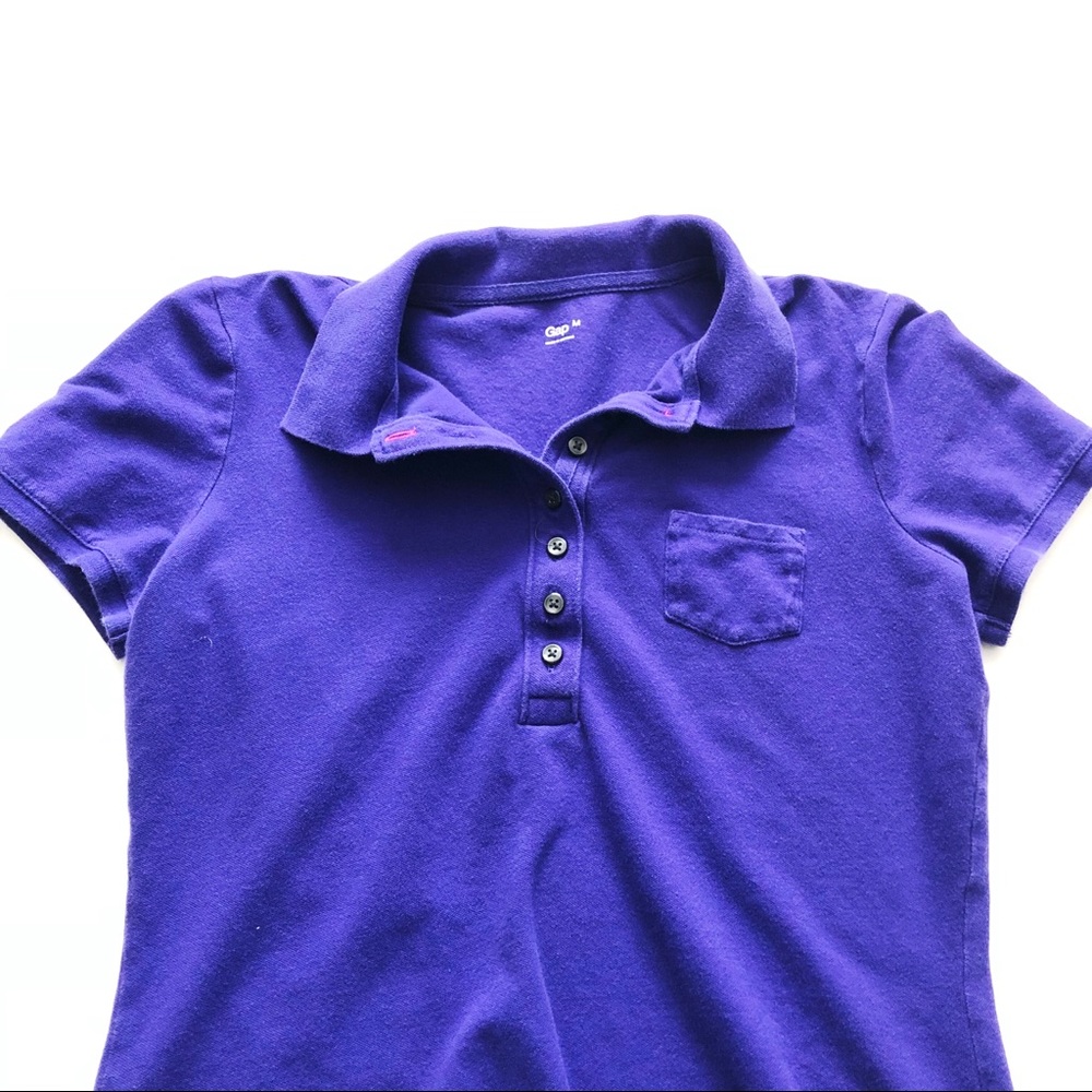 Solid purple GAP polo. Size Medium